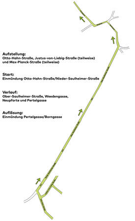 Bild vergr&ouml;&szlig;ern: Festzugstrecke Saulheim 2024