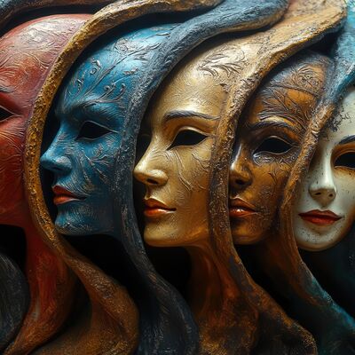 Es sind mehrere Masken abgebildet. Foto: vesna_stock,adobe.com