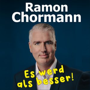 Auf dem Plakat ist ein Mann zu sehen.