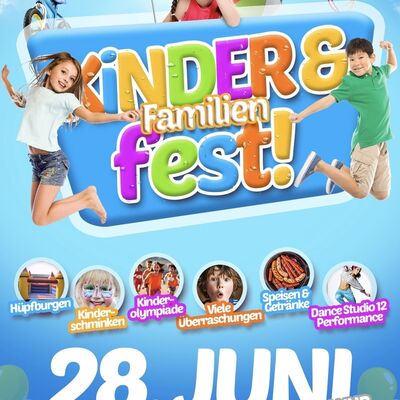 Das Plakat wirbt f&uuml;r das Kinder- und Familienfestin W&ouml;rrstadt am 28. Juni. 