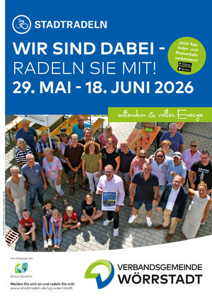 Bild vergr&ouml;&szlig;ern: Das Plakat wirbt f&uuml;r das Stadradeln in der Verbandsgemeinde.
