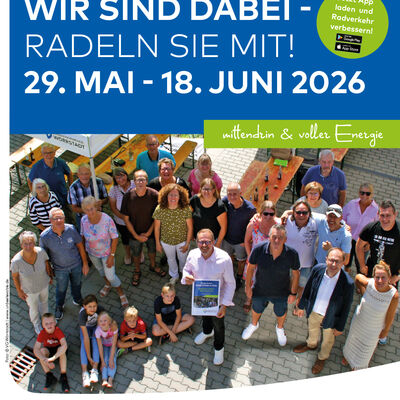Das Plakat wirbt f&uuml;r das Stadradeln in der Verbandsgemeinde. 