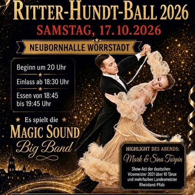 Das Plakat wirbt f&uuml;r den Ritter-Hundt-Ball. Dort wird getanzt. 