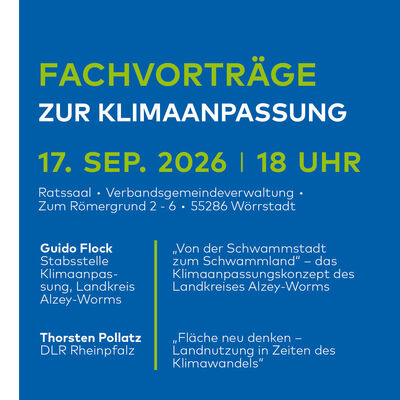 Das Foto zeigt ein Plakat zu den Vortr&auml;gen am 17. September.