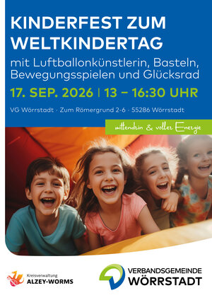 Bild vergr&ouml;&szlig;ern: Das Foto zeigt ein Plakat zum Kinderfest. Das findet am 17. September statt.