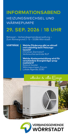 Bild vergr&ouml;&szlig;ern: Das Bild zeigt ein Plakat zum Thema Heizungswechsel. Am 29. September gibt es weitere Infos dazu.