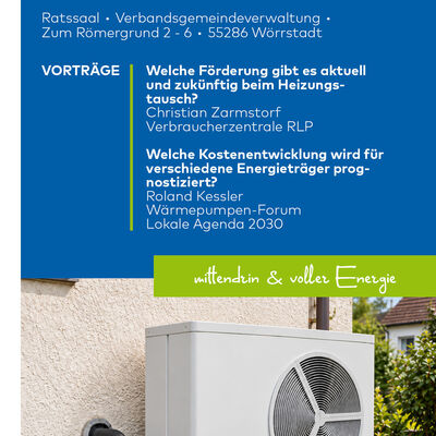 Das Bild zeigt ein Plakat zum Thema Heizungswechsel. Am 29. September gibt es weitere Infos dazu. 