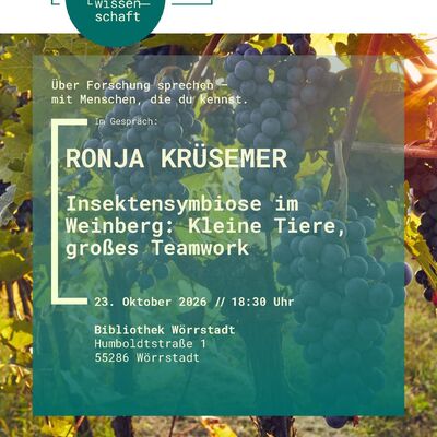 Das Bild zeigt das Ank&uuml;ndigungsplakat des Vortrags von Ronja Kr&uuml;semer.